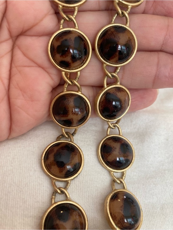 Jewelry - Wild Animal Spotted Print Cabochon Vintage Necklace